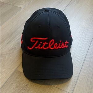 Titleist Black Cap with Red Logo